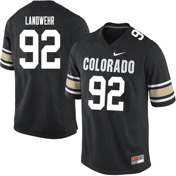 Men #92 Bailey Landwehr Colorado Buffaloes College Football Jerseys Sale-Home Black